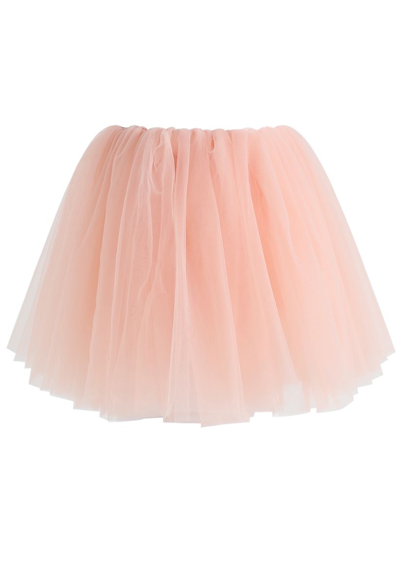 Amore Mesh Tulle Skirt in Pink For Kids