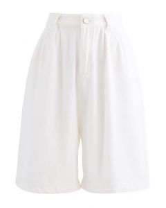 Relaxed Bermuda Shorts in White
