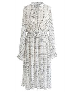 One More Time Polka Dots Chiffon Dress in White