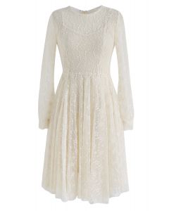 Once Upon a Dream Lace Dress in Cream