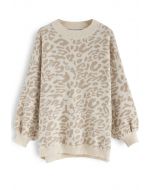 Es el suéter extragrande de leopardo de Good Life
